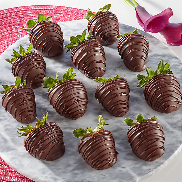 product image for Belgian Dark Chocolate Covered Strawberries- 12 pc